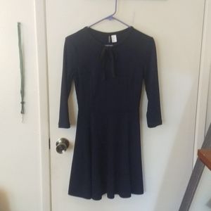Long sleeve navy dress